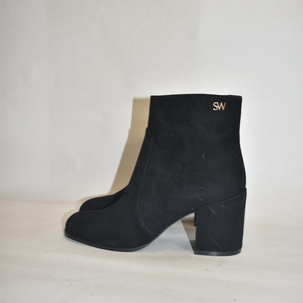 Stuart Weitzman Quinn Ankle Bootie Suede Block Go… - image 6